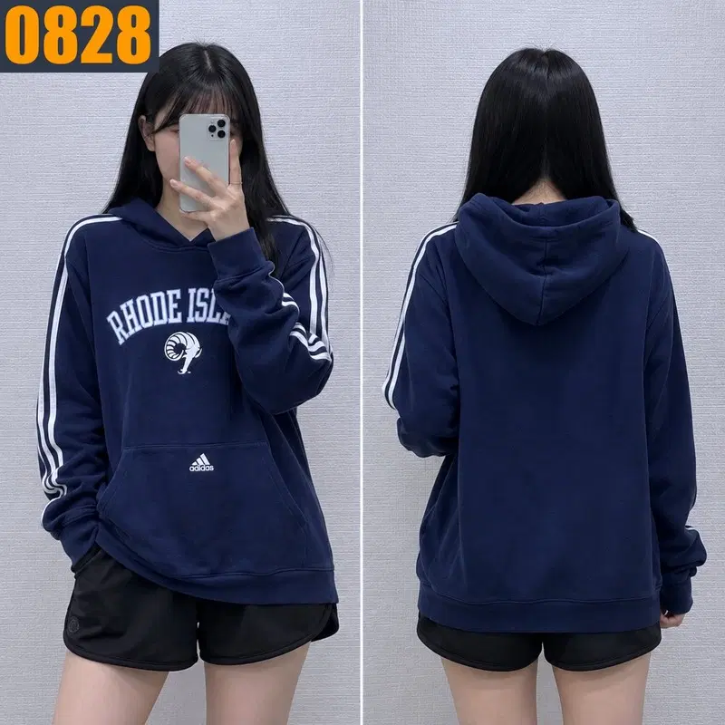 90-95 ADIDAS 아디다스 네이비 후드 티셔츠