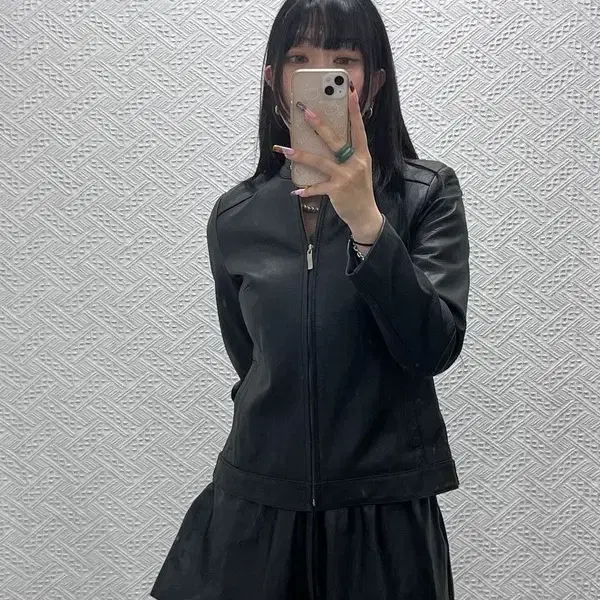 빈티지 스트릿 락시크 레이싱 소가죽 라이더 자켓 55 C14318