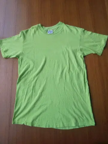 Hanes BEEFY-T 블랭크 파랑 택 미국제 80s L 라임