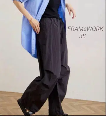 FRAMeWORK / 와이드 팬츠 / 블랙 / 38 / 발수 / 프레임워크 블랙
