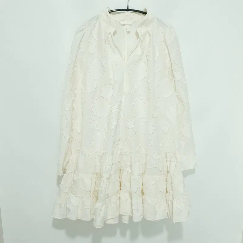 H&M 자카드 위브 프릴 원피스 M_M3532