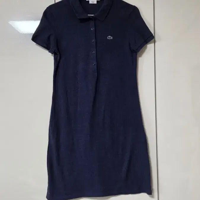 라코스테 카라 원피스 네이비