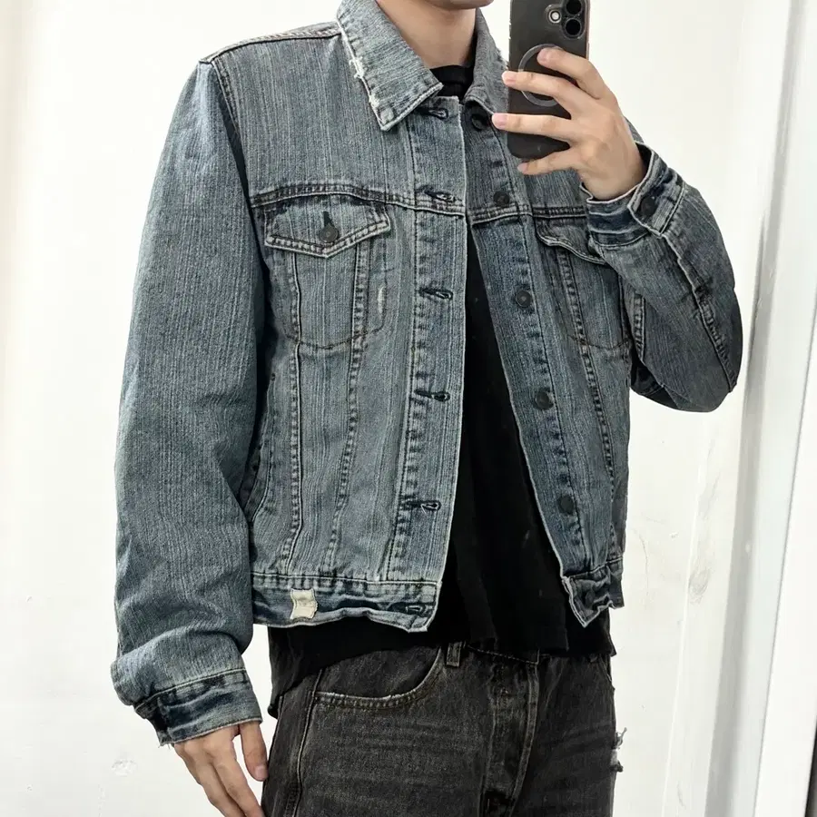 아베크롬비 데님 트러커 자켓