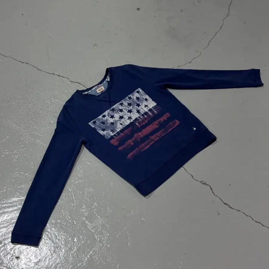 타미힐피거데님(HilfigerDenim)빈티지 USA 성조기 스웻셔츠