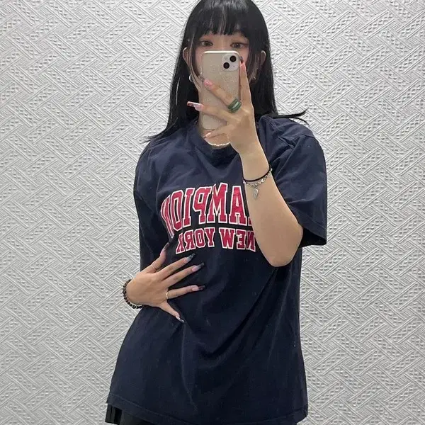 챔피온 올드스쿨 레트로 빈티지 빅 레터링 반팔티 XXL C14323