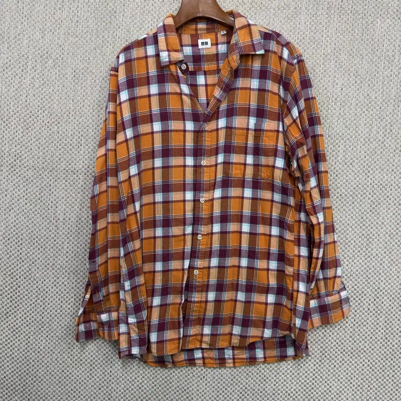 유니클로 체크 셔츠 XL H03515