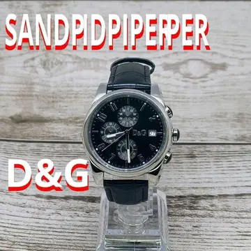 작동품 D&G SANDPIPER 크로노그래프 손목시계 블랙