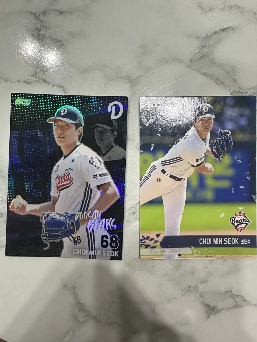 Kbo scc 카드 두산 베어스 최민석 홀로그램