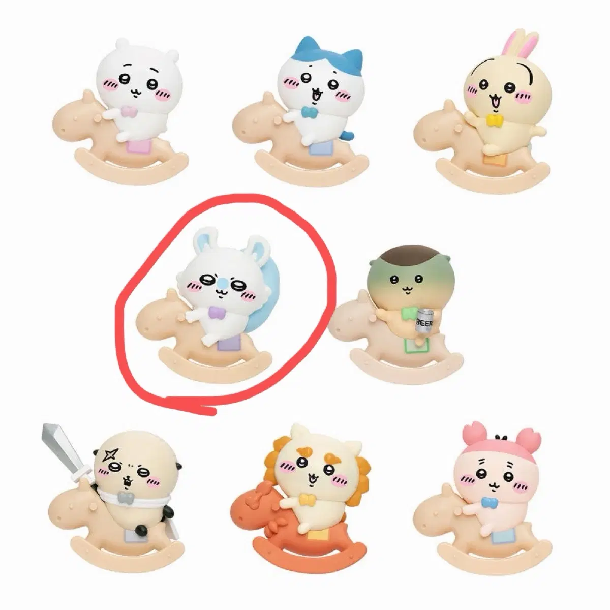 치이카와 목마 피규어 모몽가