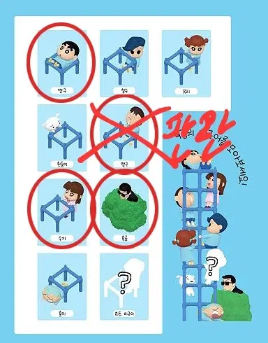 짱구 정글짐 가챠 3종