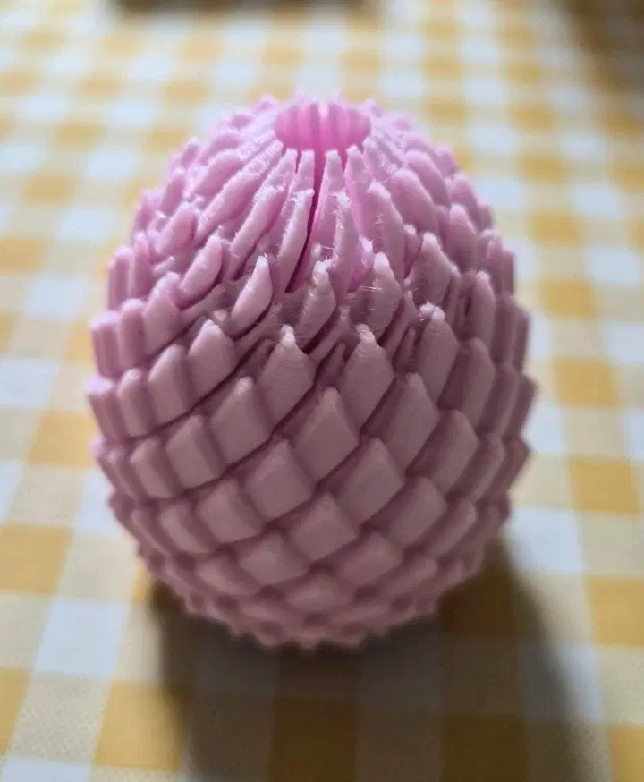 핑크색 3D 프린팅 드래곤 변신 피젯 토이 (새상품)