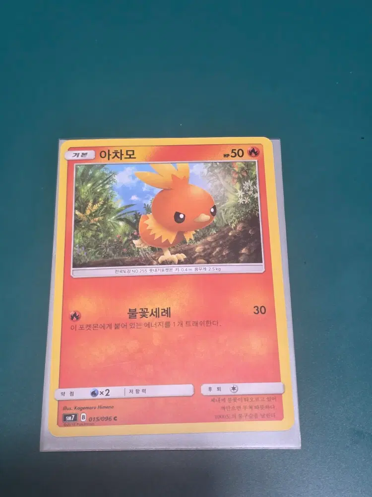 아차모 015 096 SM7 고전 포켓몬카드