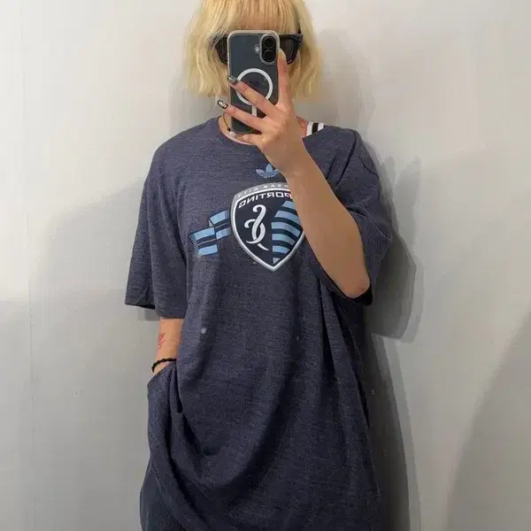 XXL 아디다스 스포팅 캔자스시티 반팔 티셔츠
