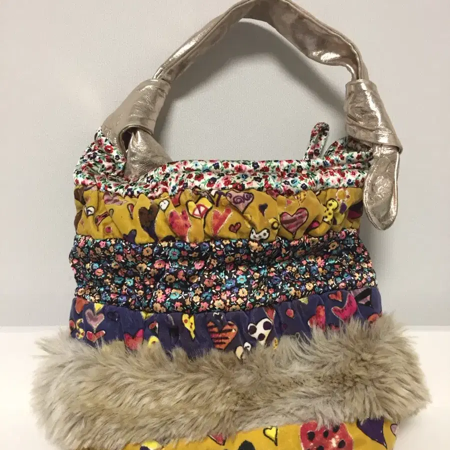 tsumori chisato CARRY 하트 & 플라워 패턴 토트백