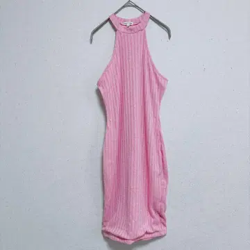 하트앤힙 슬리브리스 타이트 무지 M 복숭아