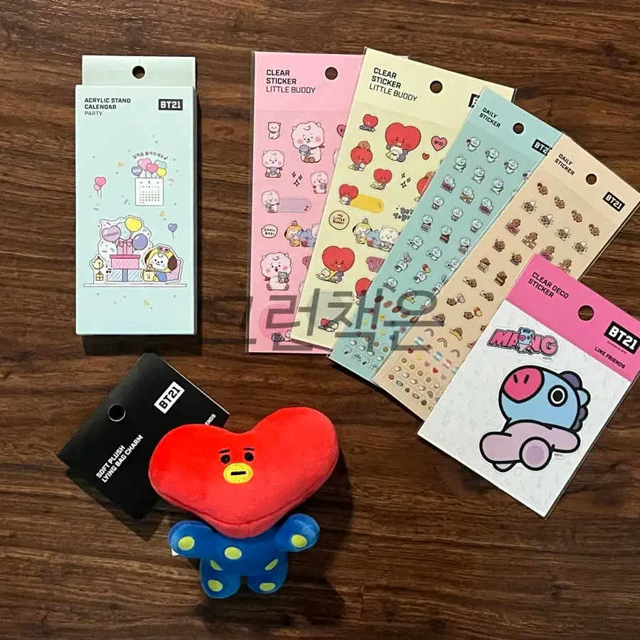 BTS 방탄소년단 BT21 인형 키링&스티커 일괄