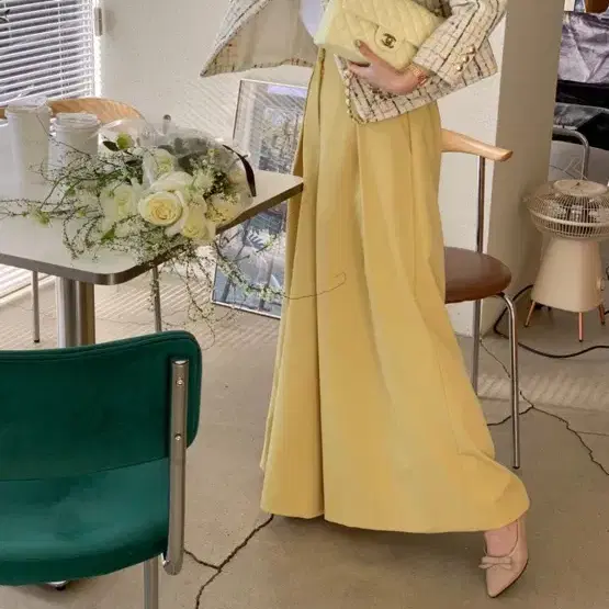 새상품 바이씨니 루즈슬랙스 오렌지 키작녀프리