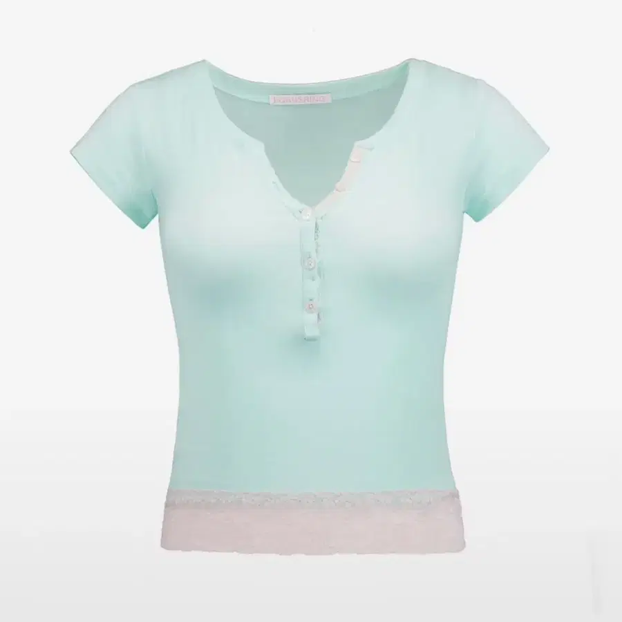 포어링 Baby powder lace tee 민트