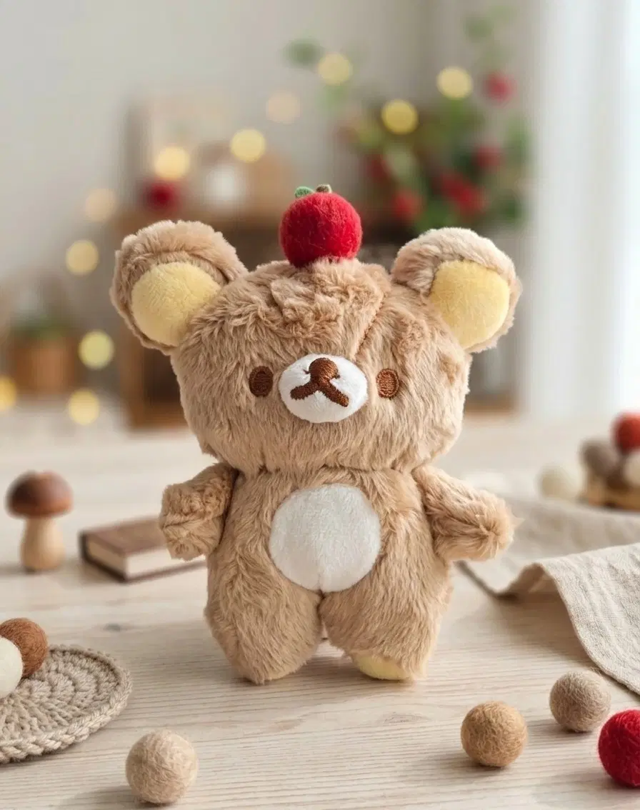 체리 장식 리락쿠마 인형 키링