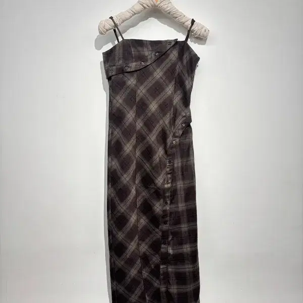 JPN GRL 체크 롱 원피스 J1077