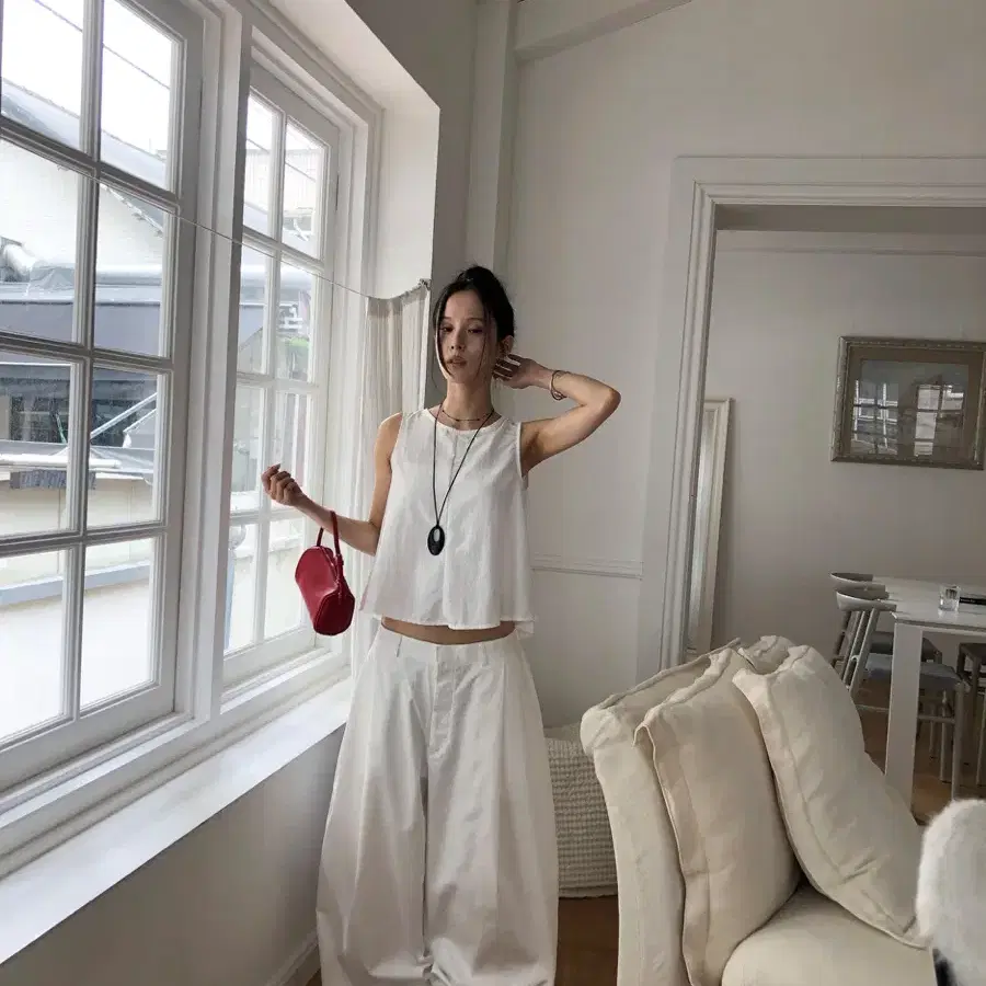 [새상품] 릿킴 SIDE PINTUCK COTTON PANTS (M)
