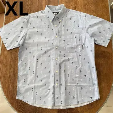 새상품급 헨리 한센 반팔 셔츠 XL 펭귄 자수 버튼다운 셔츠