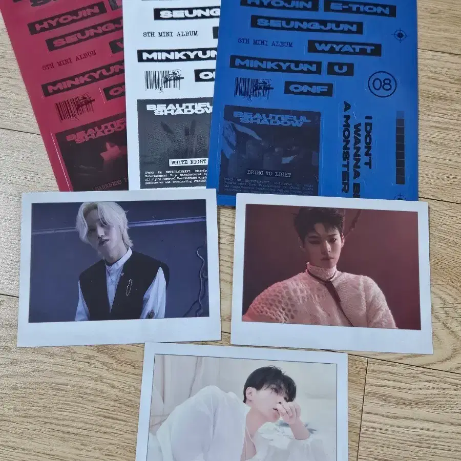 온앤오프 뷰리풀 몬스터 앨범 구성품 일괄 세트 양도 스티커, 폴라로이드