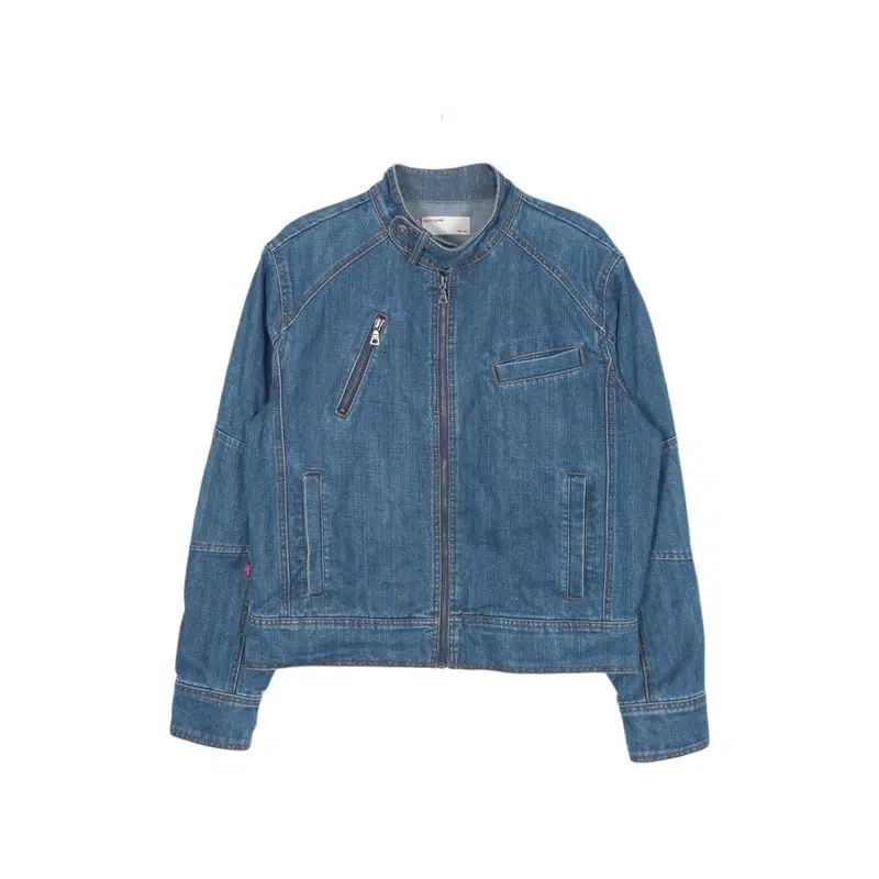 LEVIS 스탠드 카라 지퍼 데님 라이더 자켓 L