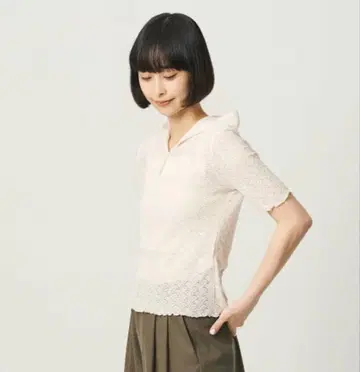 레이스 후디 숏 슬리브