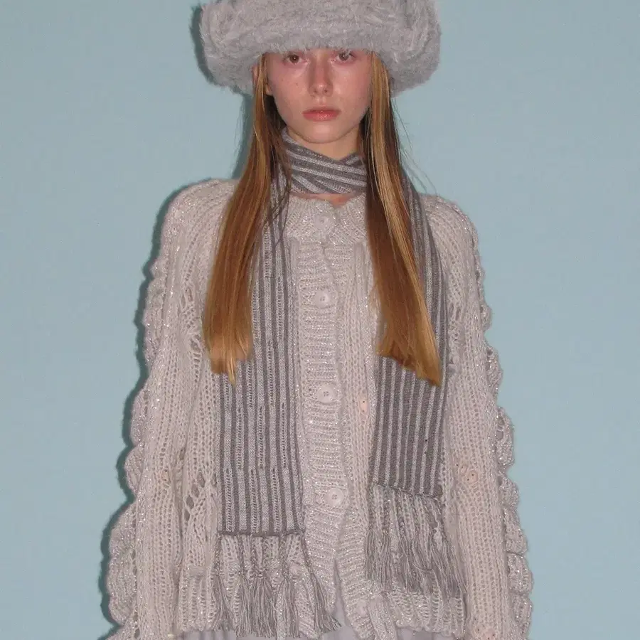 타입서비스 Glittered Knit Cardigan [Gray] 글리터 니트 가디건 그레이