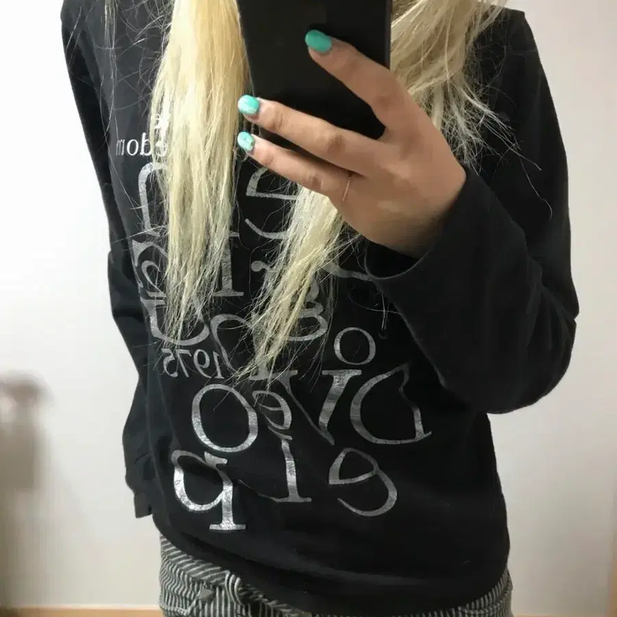 vtg top 펑크 롱슬리브 y2k 일본 빈티지