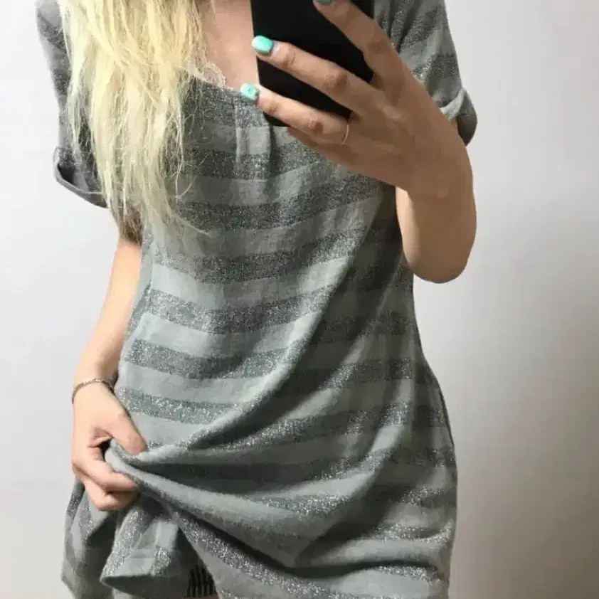 vtg stripe pattern knit top 일본 빈티지 펑크 갸루 y2k