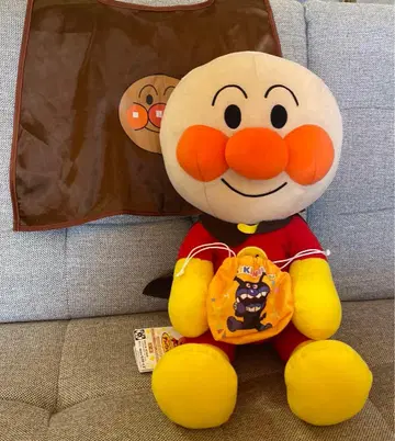 호빵맨 봉제 인형 약 36cm와 망토