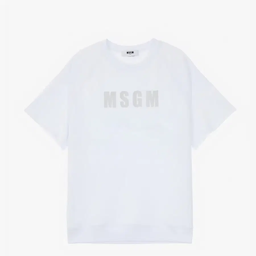 새상품 MSGM 로고 반팔 스웻 티셔츠 화이트L