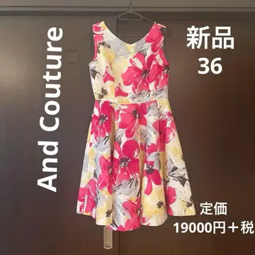 And Couture 꽃무늬 슬리브리스 원피스 새상품