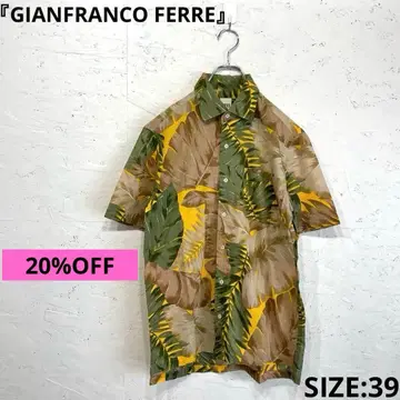 이탈리아제 [ GIANFRANCO FERRE ] 올 패턴 반팔 셔츠 코튼 39