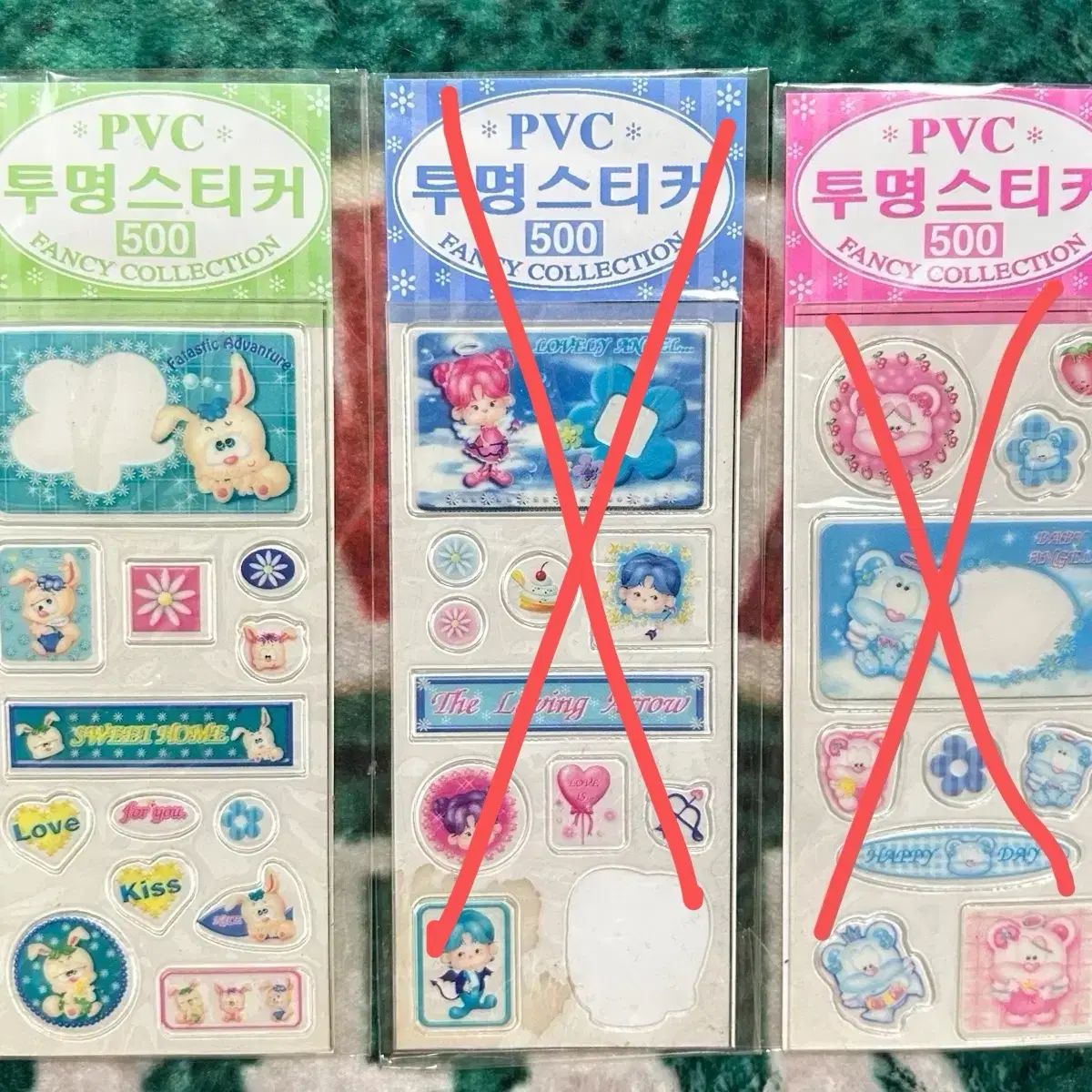 고전문구 pvc 투명 스티커 다꾸 스티커