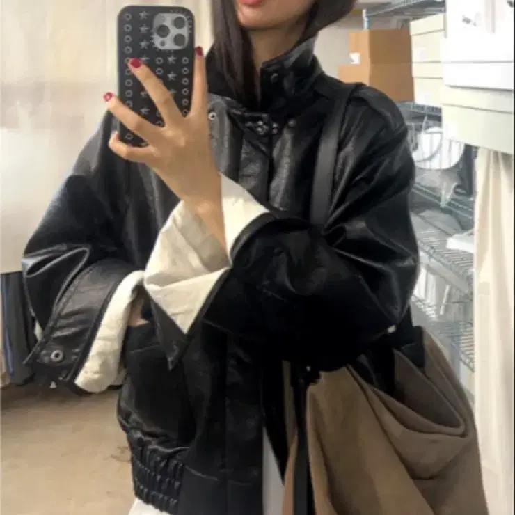 (구해요) 더무이 the mui contrasting leather blouson 구합니다