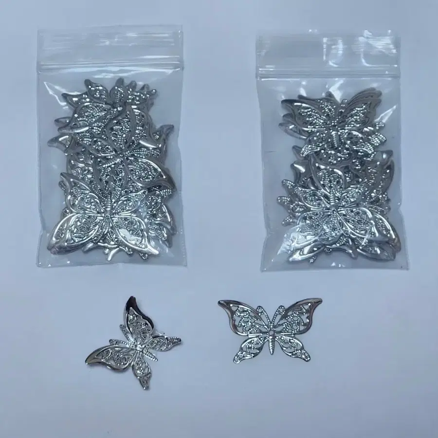 DIY 실버 나비 비즈
