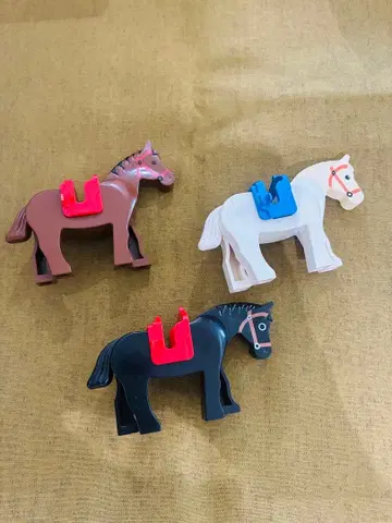 LEGO 레고 말 피그 3체 세트 안장 포함 올드 레고 정품