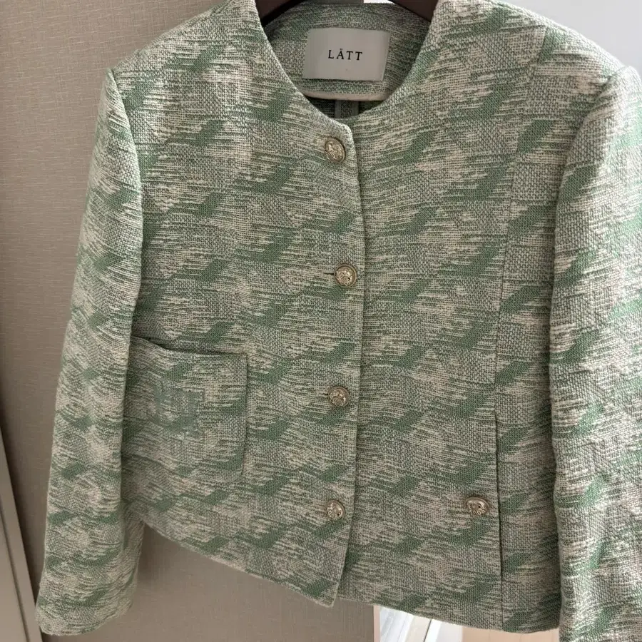 한섬 래트 자카드 트위드 자켓