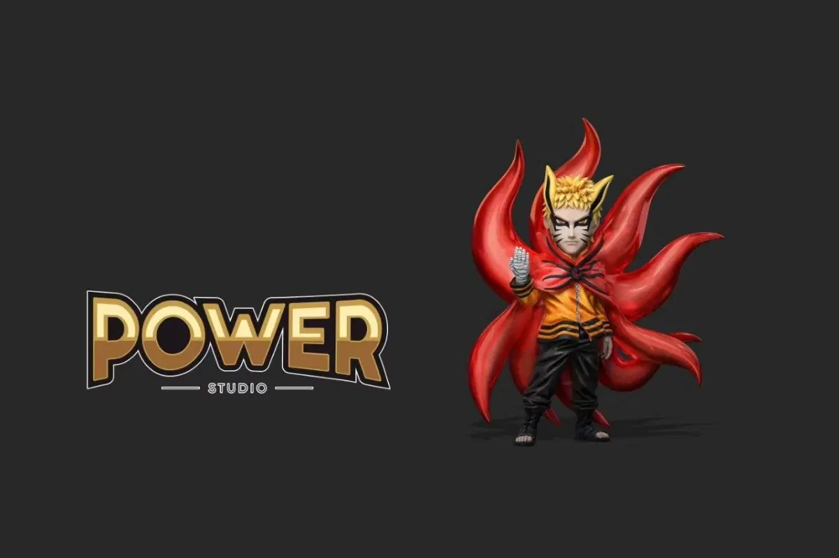 (현물)POWER 나루토 바리온모드 레진 월콜 나루토 레진 피규어