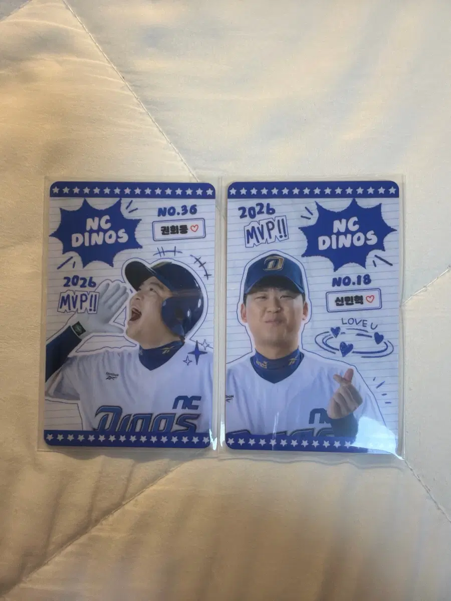 NC 다이노스 포토카드 2장 (권희동/신민혁)