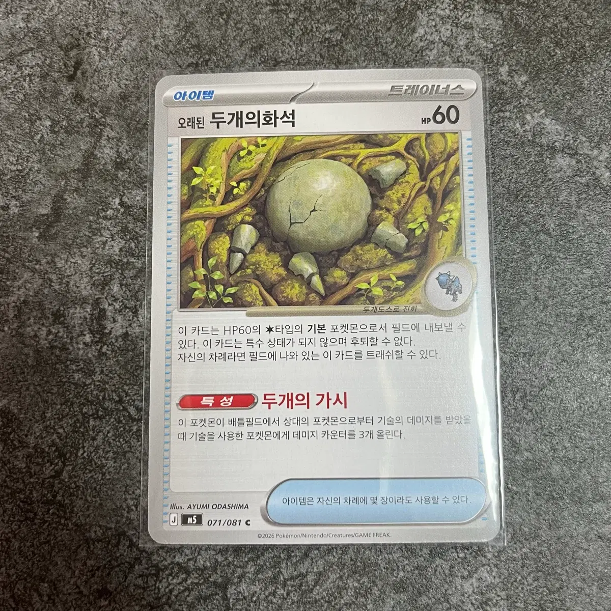 포켓몬카드 오래된 두개의화석 [2장보유] 트레이너스