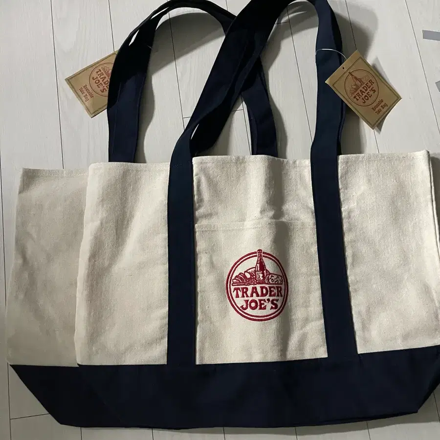 TRADER JOES 트레이더조 에코백 네이비 라지 새상품