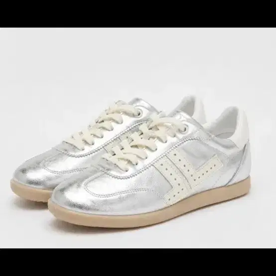 LANVIN 한섬 랑방 실버 스니커즈 245