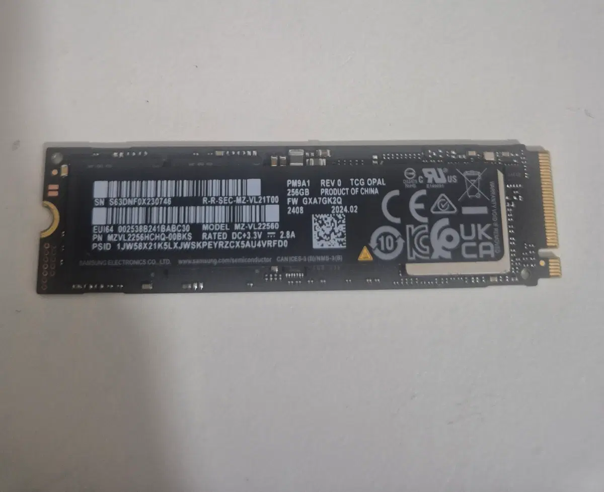 삼성 PM9A1 256gb