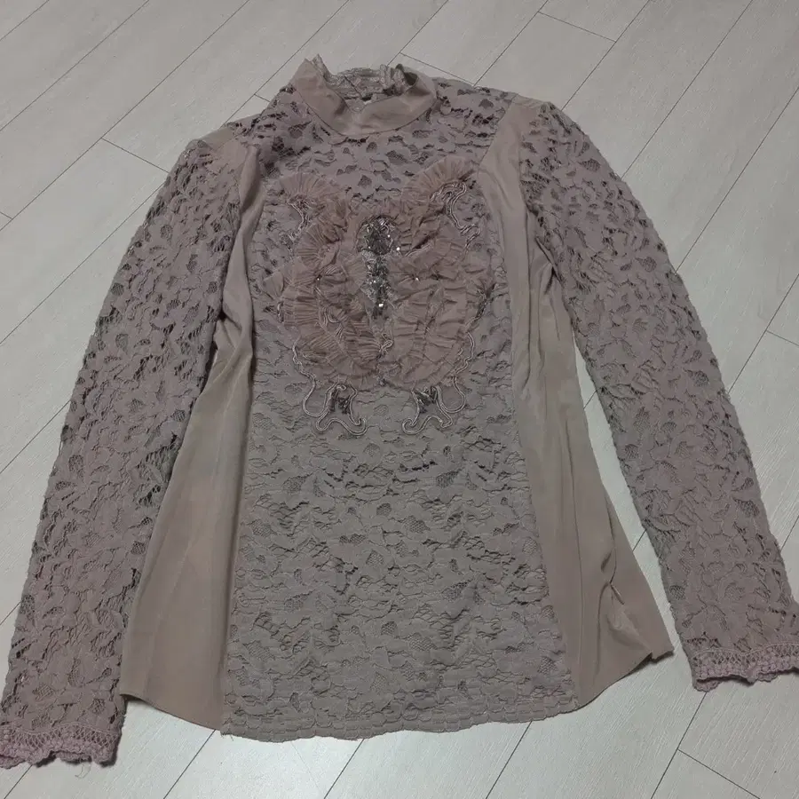 오브제 강진영 레이스 블라우스 44
