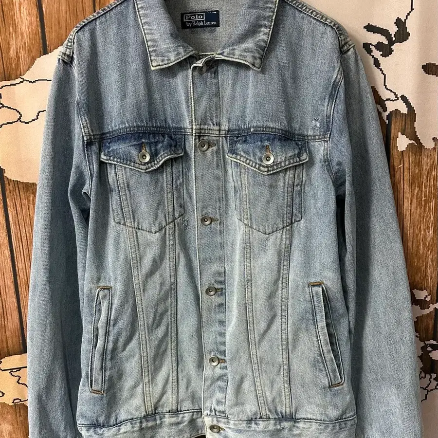 폴로 랄프로렌 Polo Ralph Lauren 워싱 데님 트러커 자켓 실측L