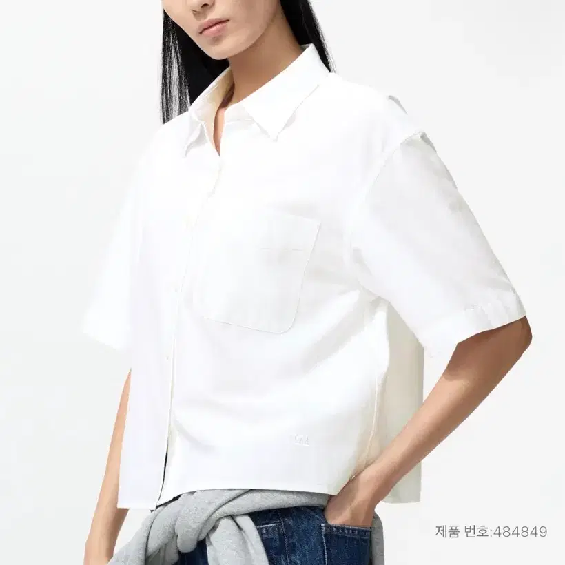 유니클로 jw 앤더슨 옥스포드박시셔츠(반팔) 화이트